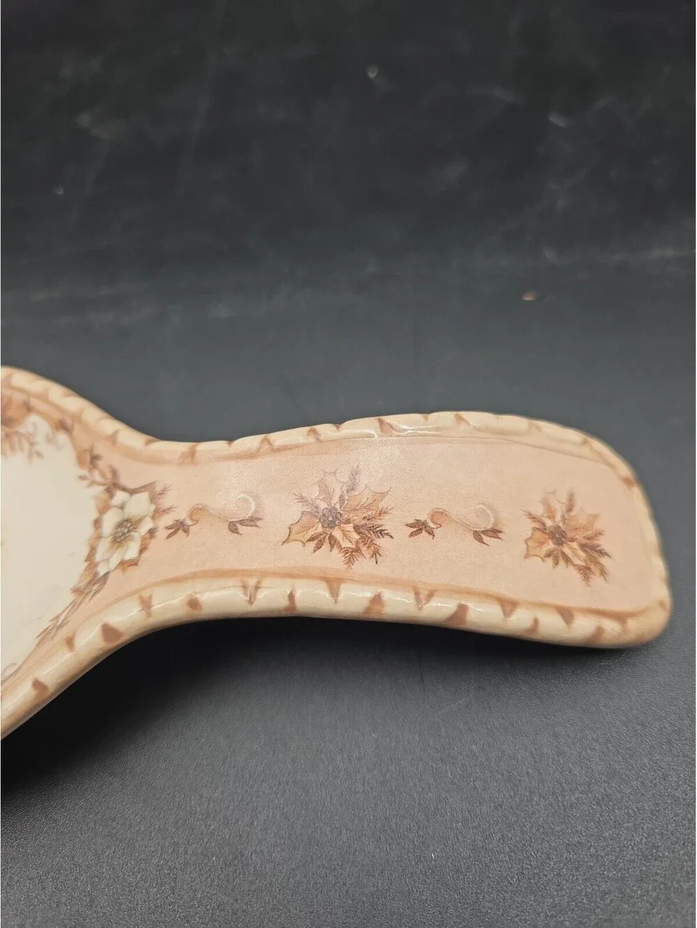 Box #1 Cracker Barrel Cardinal Bird Holly Berries Ceramic Spoon Rest 8
